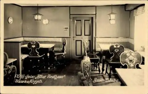 Foto Ak Nassau Frauenstein Erzgebirge, FDGB Heim Altes Forsthaus, Bauernstube