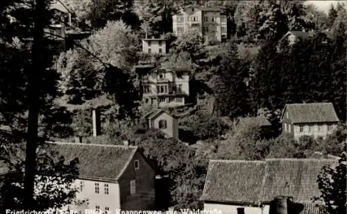 Ak Friedrichroda im Thüringer Wald, Blick vom Knappenweg zur Waldstraße