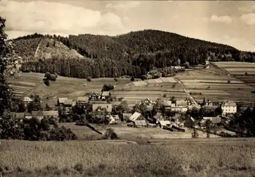 Ak Breitenbach Schleusingen in Thüringen, Landschaft mit Hügeln, Dörfer, Bäume, Thüringer Wald