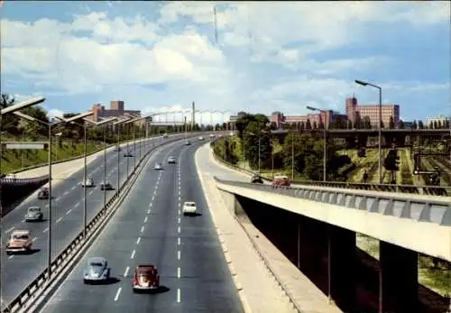 Ak Berlin Spandau Siemensstadt, Stadtautobahn Nord-Siemensstadt