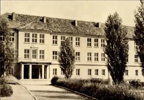 Ak Leinefeld Worbis Thüringen, Erweiterte Oberschule, Eingang