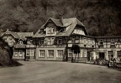 Ak Treseburg Thale im Harz, Erholungsheim Luppbode, Gebäude mit Fachwerkarchitektur, umgebende Na