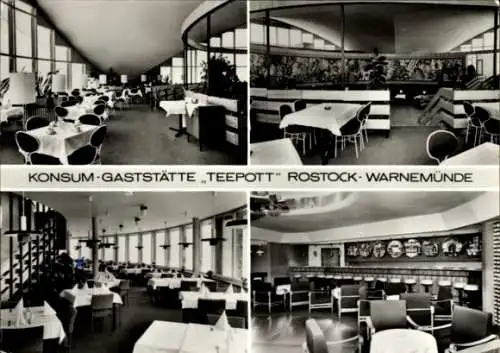 Ak Ostseebad Warnemünde Rostock, Konsum Gaststätte Teepott