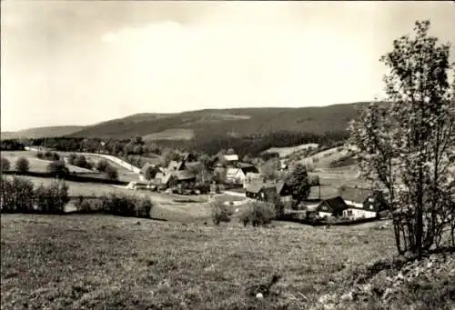 Ak Schellerhau Altenberg im Erzgebirge, Landschaft mit Hügeln, Dörfer, Wald, Schwarz-Weiß Foto