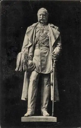 Ak Zittau in Sachsen, König Albert Denkmal, Bronzefigur