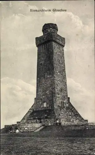 Ak Glauchau in Sachsen, Bismarckturm, eindrucksvoller Turm, steinerne Architektur