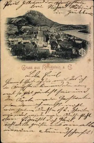 Ak Königstein an der Elbe Sächsische Schweiz,  mit Landschaft, Portraits, Grüße aus Königstein a.