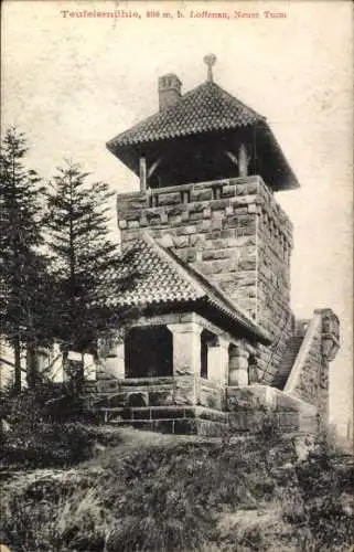 Ak Loffenau im Schwarzwald, Teufelsmühle, Neuer Turm