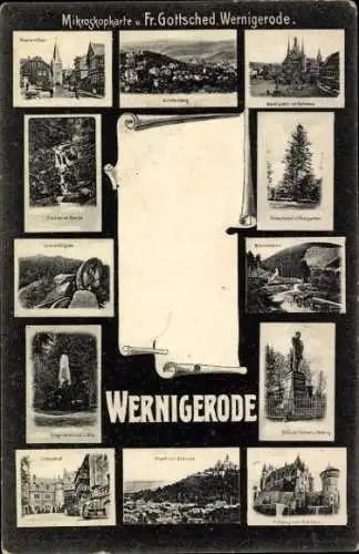 Ak Wernigerode am Harz, Westerntor, Lindenberg, Schlosshof