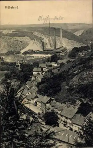 Ak Rübeland Oberharz am Brocken, Blick auf den Ort, Bergwerk, Schornsteine