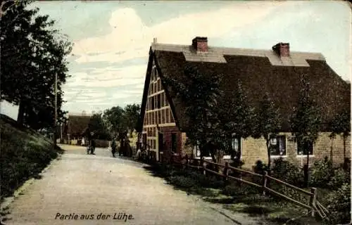 Ak Lühe Jork im Alten Land, Teilansicht, Fachwerkhaus