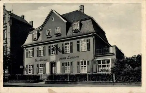 Ak Gießen an der Lahn Hessen, Gasthaus zum Lamm, Gebäude mit Fensterläden, Blumen, ruhige Umgebun