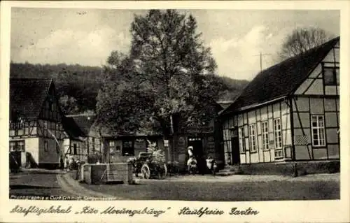 Ak Morungen Sangerhausen Südharz, Restaurant zur Morungburg, Ausflügelokal, Fotograf: Curt Schmid