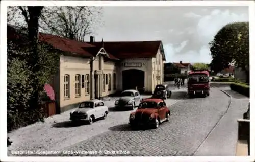 Ak Groß Wittensee in Schleswig Holstein, Gaststätte Seegarten, Autos