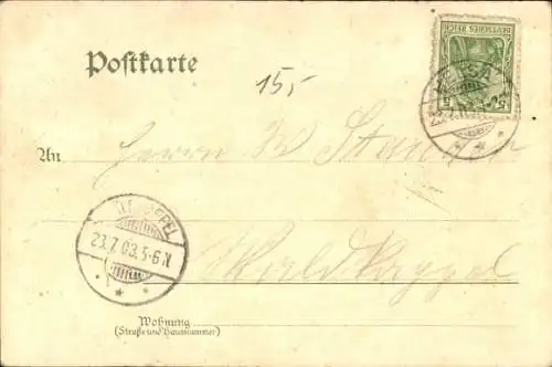 Wappen Ak Helsa Hessen, Totalansicht, Bahnhof