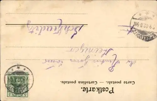 Passepartout Ak Jöhstadt im Erzgebirge Sachsen, Gesamtansicht