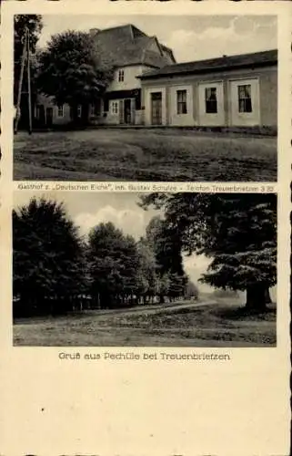 Ak Pechüle Bardenitz Treuenbrietzen in Brandenburg, Gasthof "Deutsche Eiche", Inh. Gustav Schulze