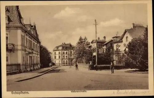 Ak Schopfheim in Baden, Wehrerstraße