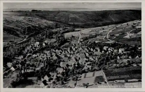 Ak Vorbachzimmern Niederstetten in Württemberg, Fliegeraufnahme