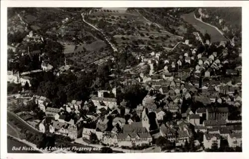 Ak Bad Nassau an der Lahn, Luftaufnahme, Stadtansicht,  Architektur