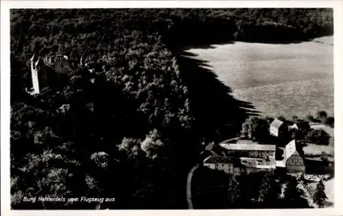 Ak Mudershausen in Rheinland Pfalz, Burg Hohlenfels, Fliegeraufnahme