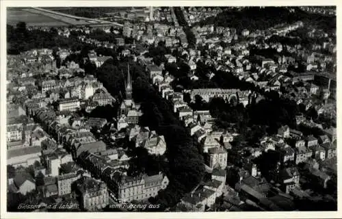 Ak Giessen Gießen an der Lahn Hessen, Fliegeraufnahme