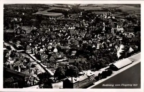 Ak Backnang in Württemberg, Luftaufnahme von  Häuser, Landschaft, r Charme