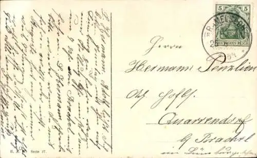 Künstler Ak Reh, Tierportrait