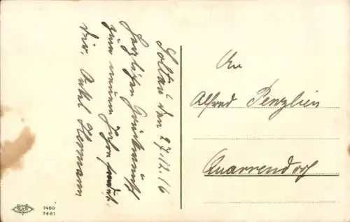 Ak Glückwunsch Neujahr, Kind, Reh