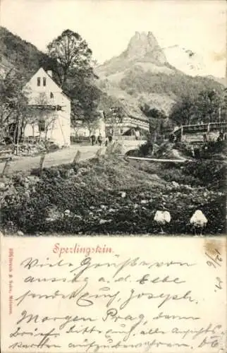 Ak Těchlovice Tichlowitz Region Aussig, Vrabinec, Sperlingstein