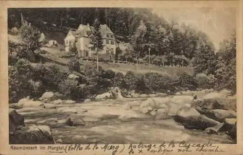 Ak Raumünzach Forbach im Schwarzwald, Haus im Murgtal