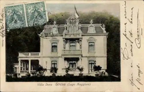 Ak Stresa Borromeo Lago Maggiore Piemonte, Villa Dora