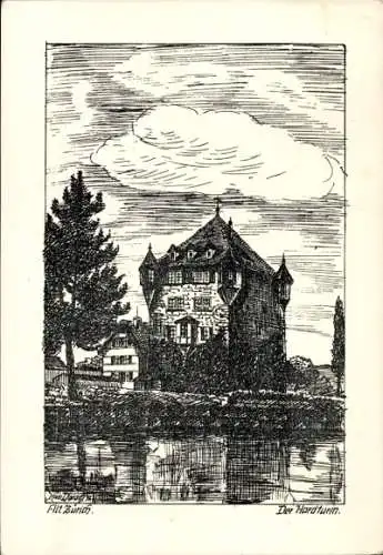 Künstler Ak Zürich Stadt Schweiz, Hardturm