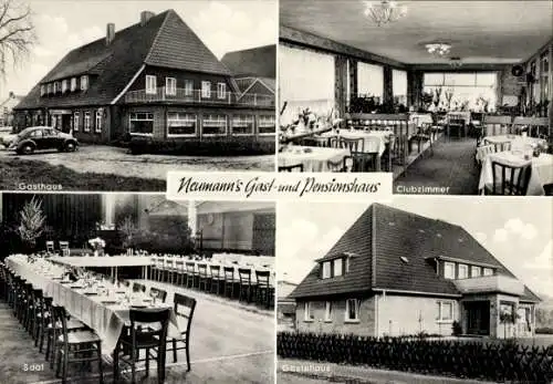 Ak Oldendorf im Kreis Stade, Neumanns Gasthaus und Pensionshaus, Saal, Clubzimmer