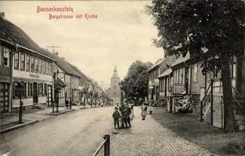 Ak Benneckenstein Oberharz, Bergstraße, Kirche