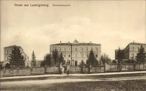 Ak Ludwigsburg in Württemberg, Garnisonlazarett