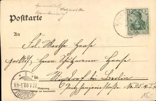 Litho Berlin Weißensee Malchow, Schloss, Heimstätte, Kirche, Post