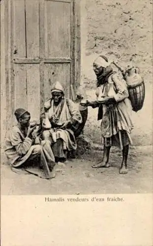 CPA Palestine, Hamalis vendeurs d'eau fraiche
