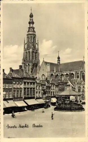 Ak Breda Nordbrabant Niederlande, Groote Markt