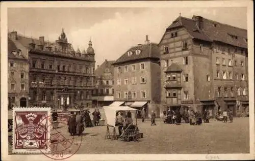 Ak Cheb Eger Region Karlsbad, Marktplatz