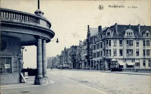 Ak Middelkerke Westflandern, La Digue