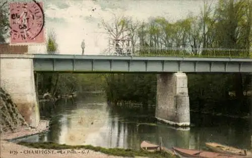 Ak Champigny sur Marne Val de Marne, Brücke