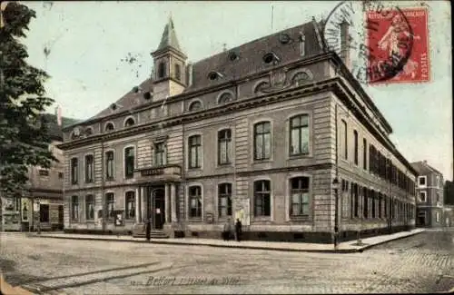 Ak Belfort Beffert Beffort Territoire de Belfort, Belfort Hotel de Ville, s Gebäude, farbig