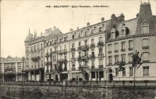 Ak Belfort Beffert Beffort Territoire de Belfort, Quai Vauban