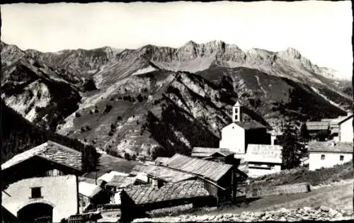 Ak Saint Véran Hautes Alpes, Panorama, Crete de la Combe Arnaude, Rocher Desclos