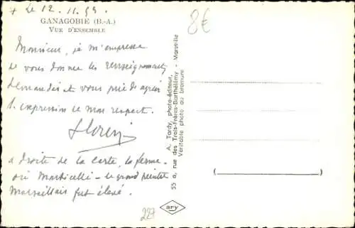 Ak Ganagobie Alpes de Haute Provence, Teilansicht