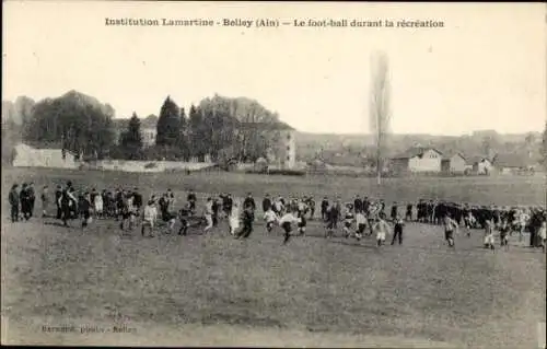 Ak Belley Ain, Institution Lamartine, Le Football durant la recreation