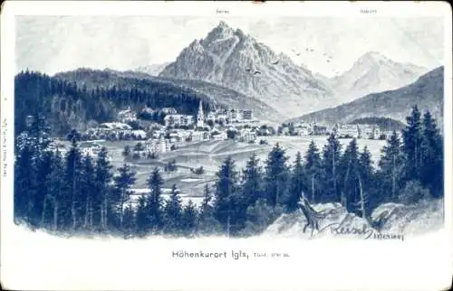 Ak Igls Innsbruck in Tirol, Gesamtansicht