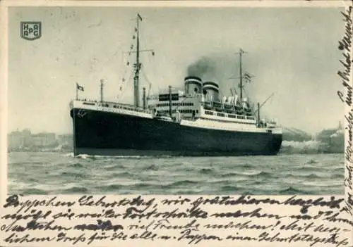Ak Schnelldampfer New York, HAPAG