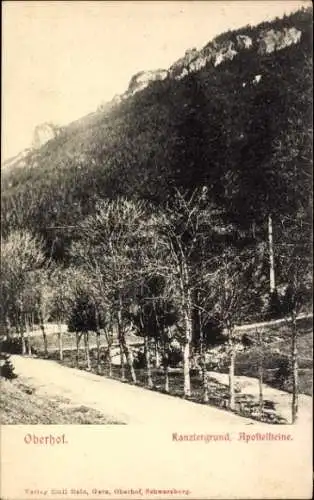 Ak Oberhof im Thüringer Wald, Kanzlergrund, Apostelsteine